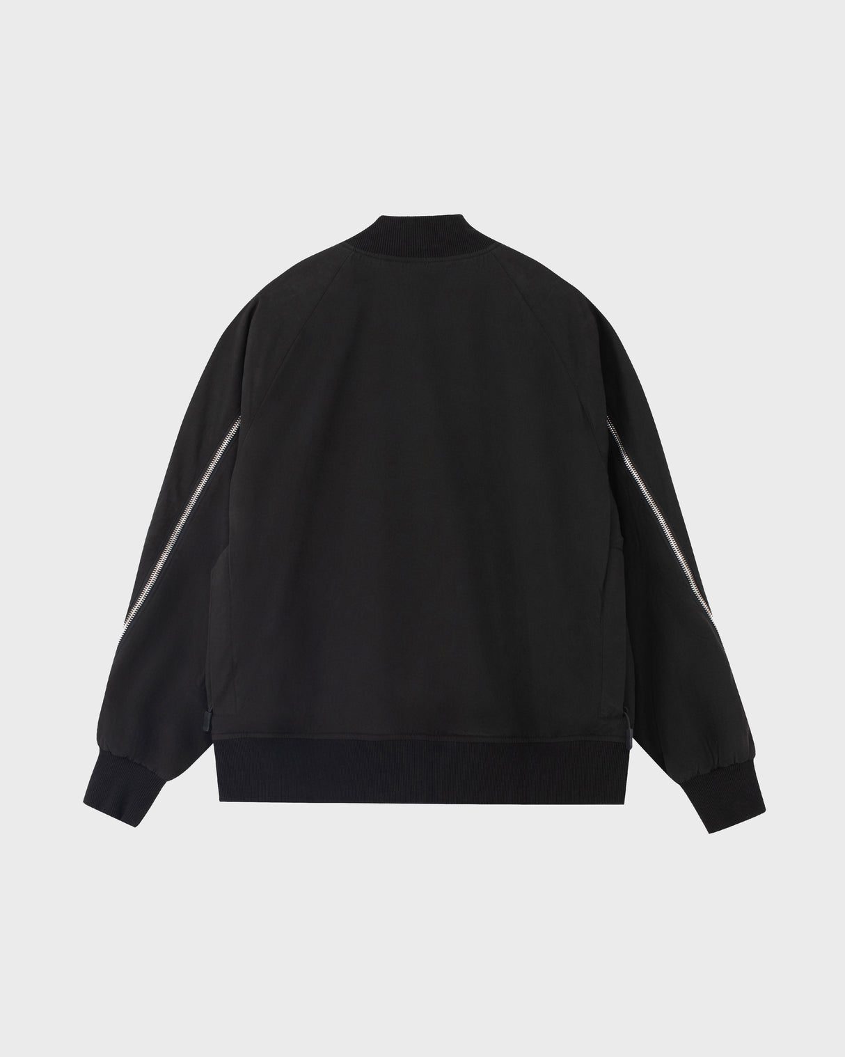 Slashed Zip Bomber Jacket - Black