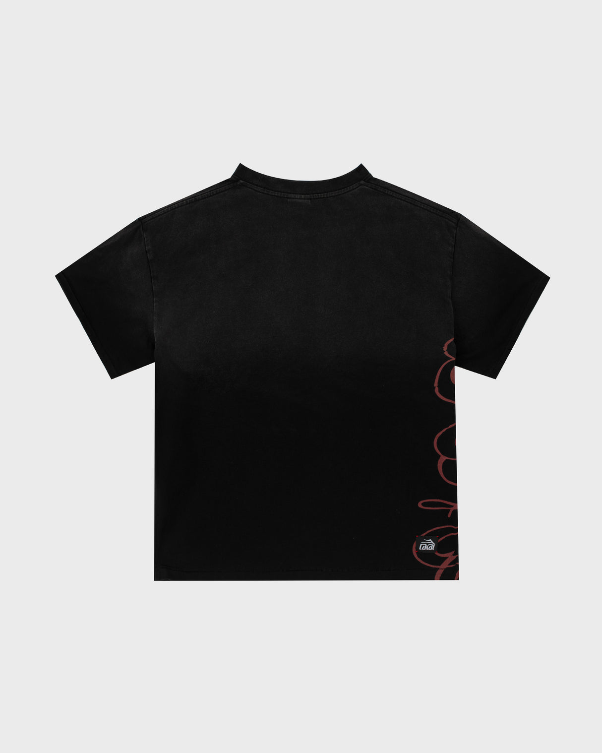 Boxy Tee Signature Print - Vintage Black