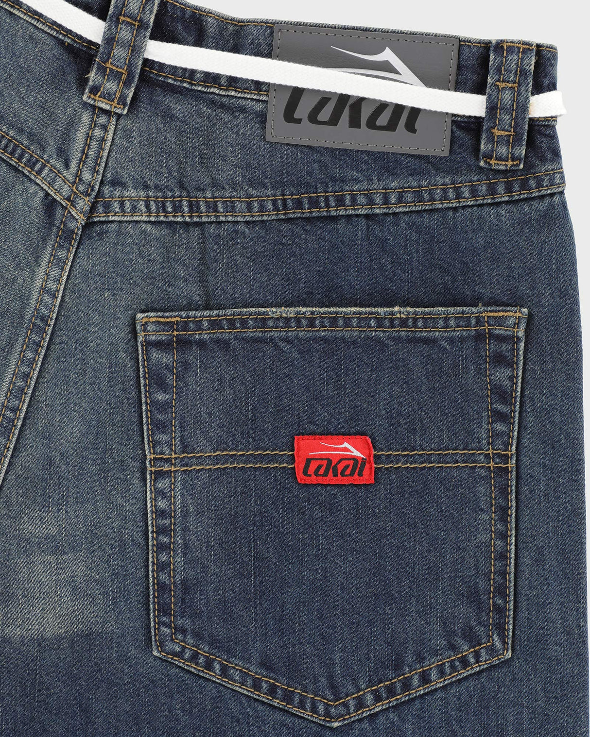 Vintage Washed Wide Leg Denims - Blue