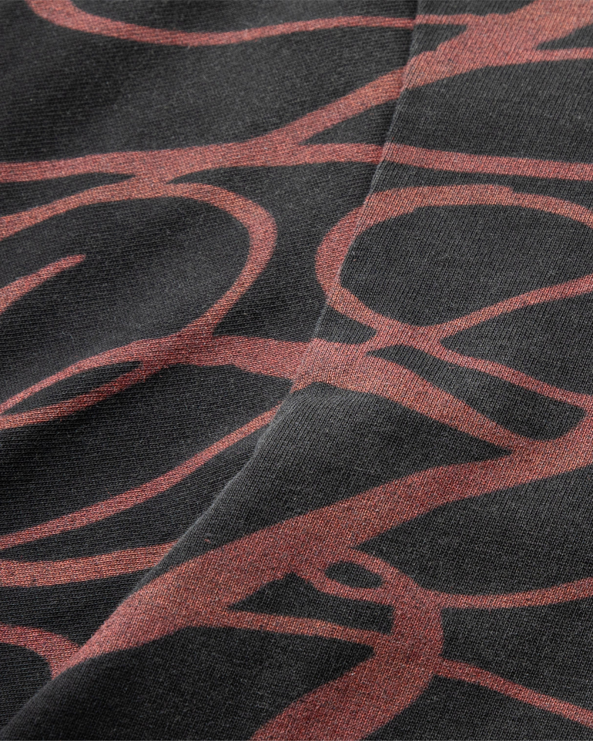 Boxy Tee Signature Print - Vintage Black