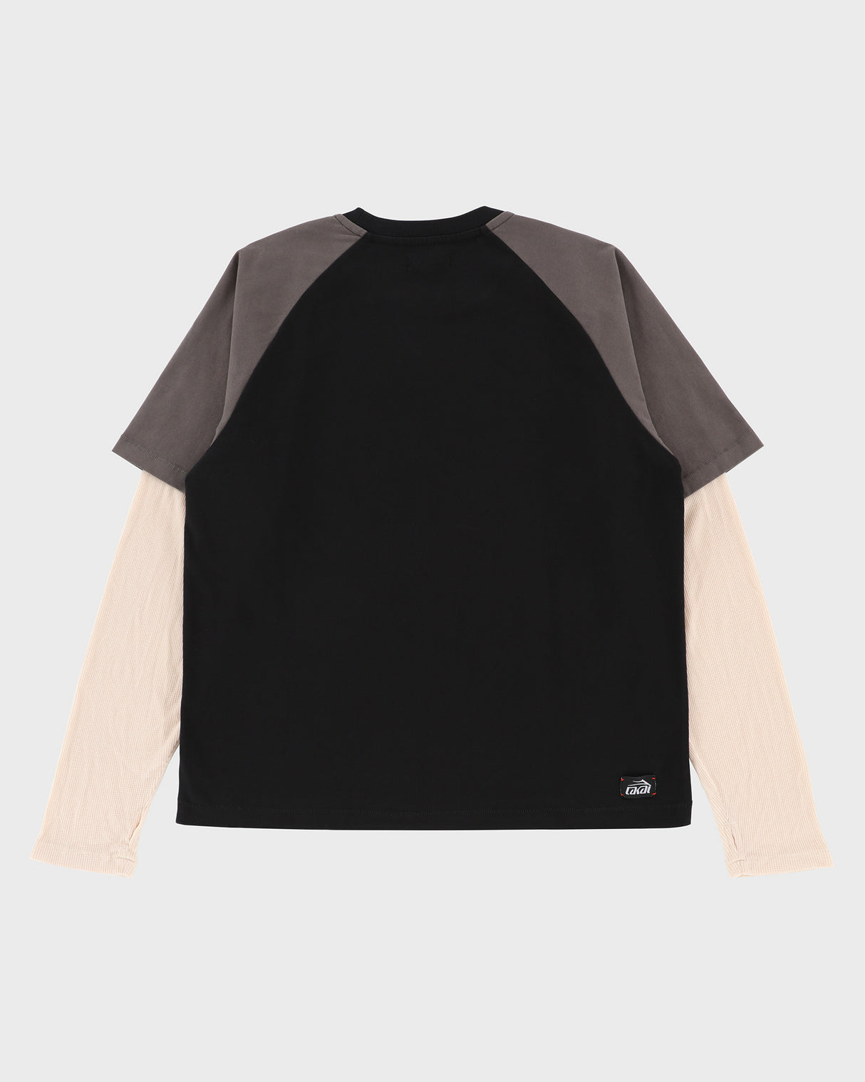 Double Layer Raglan Longsleeve - Black