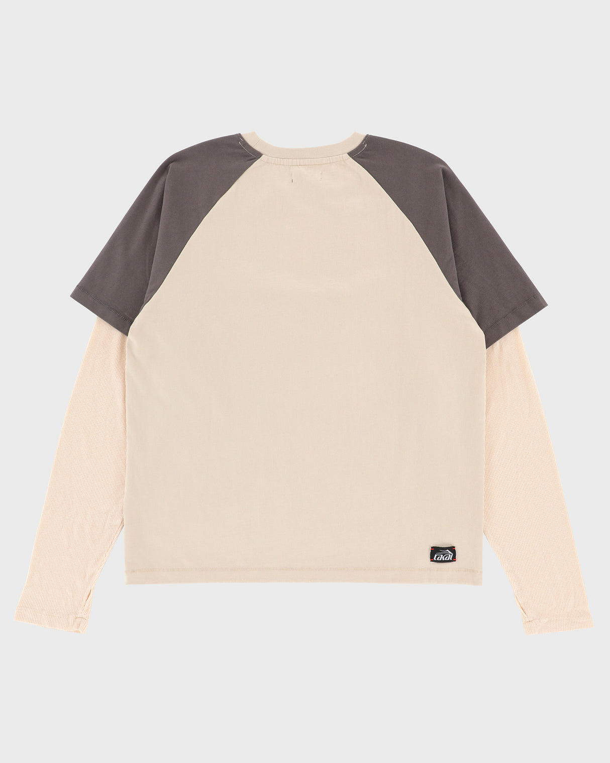 Double Layer Raglan Longsleeve - Brown
