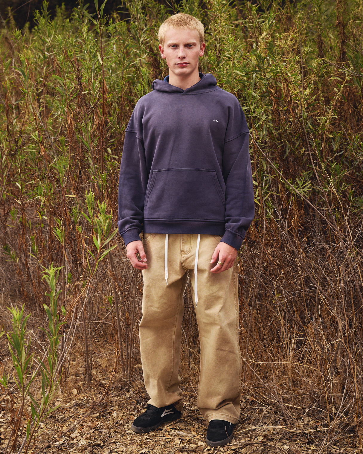 Faded Wide Leg Carpenter Pant - Khaki