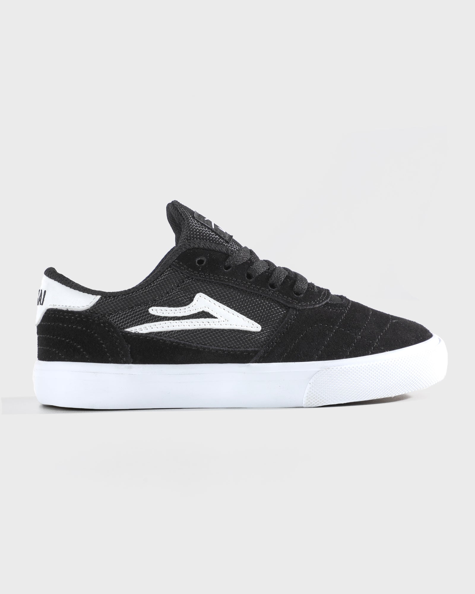 Cambridge Kids Black/White Suede Kids Shoes Skate Vulcanized