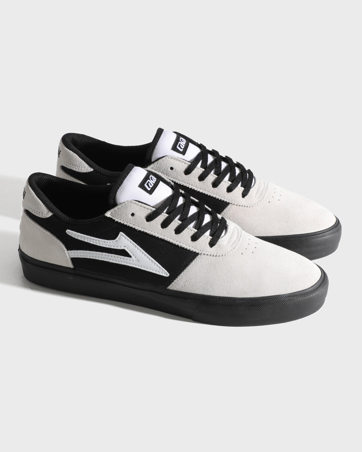 Manchester - White Suede Black Black