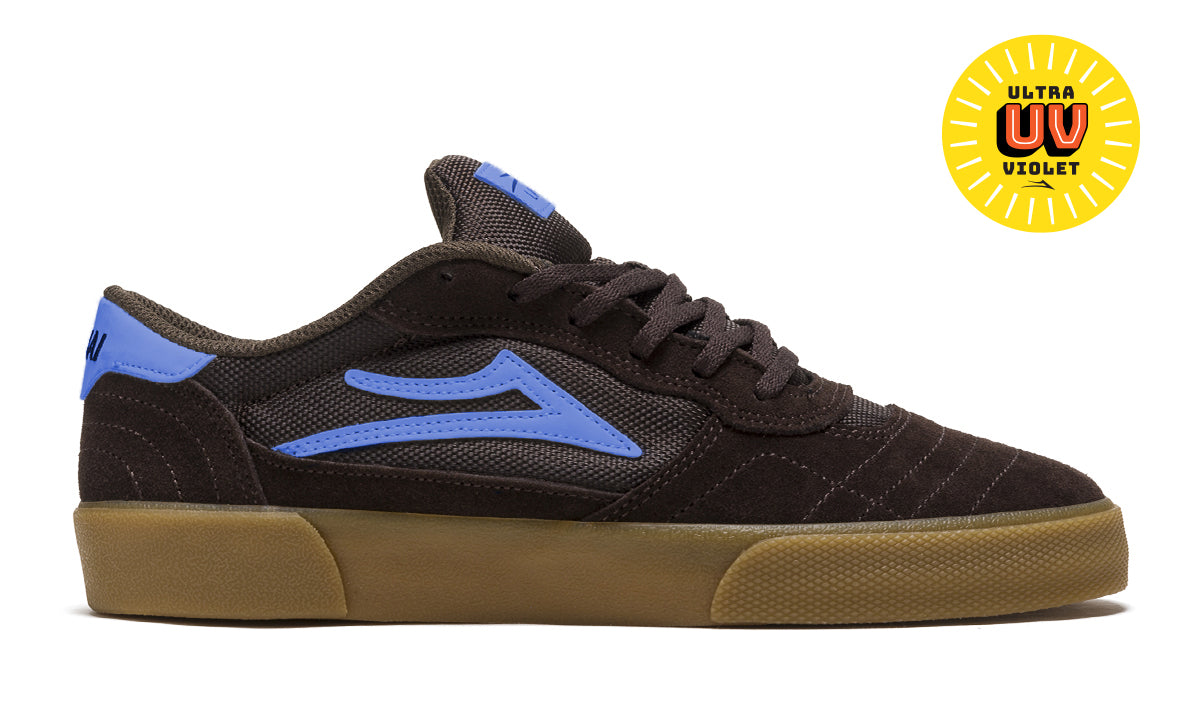 Lakai Cambridge Skate Shoes - Chocolate/Light Blue UV Suede 10