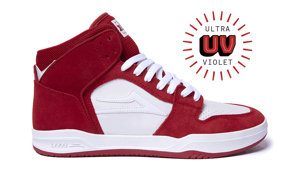 Telford Red White UV Suede Lakai Limited Footwear