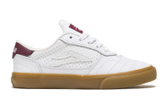 Cambridge Kids - White/Burgundy Leather