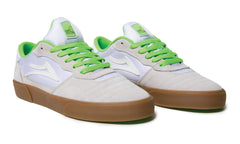 Cambridge- White/UV Green Suede