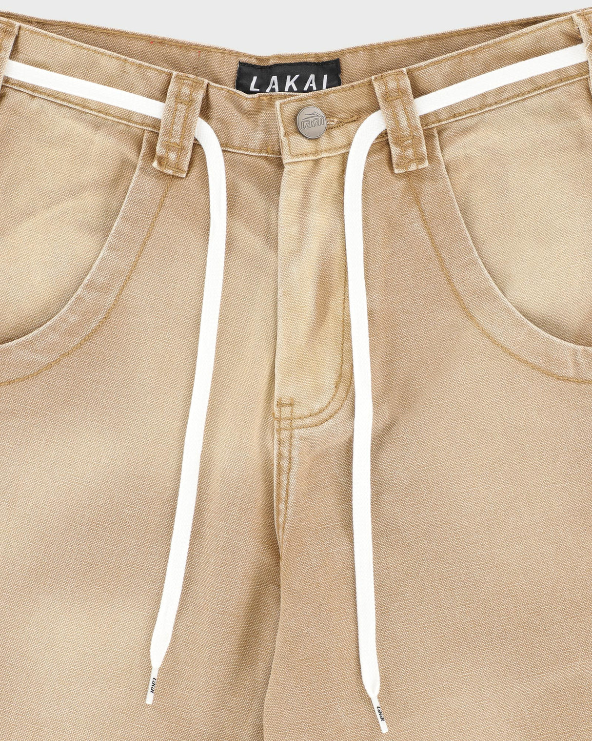Faded Wide Leg Carpenter Pant - Khaki