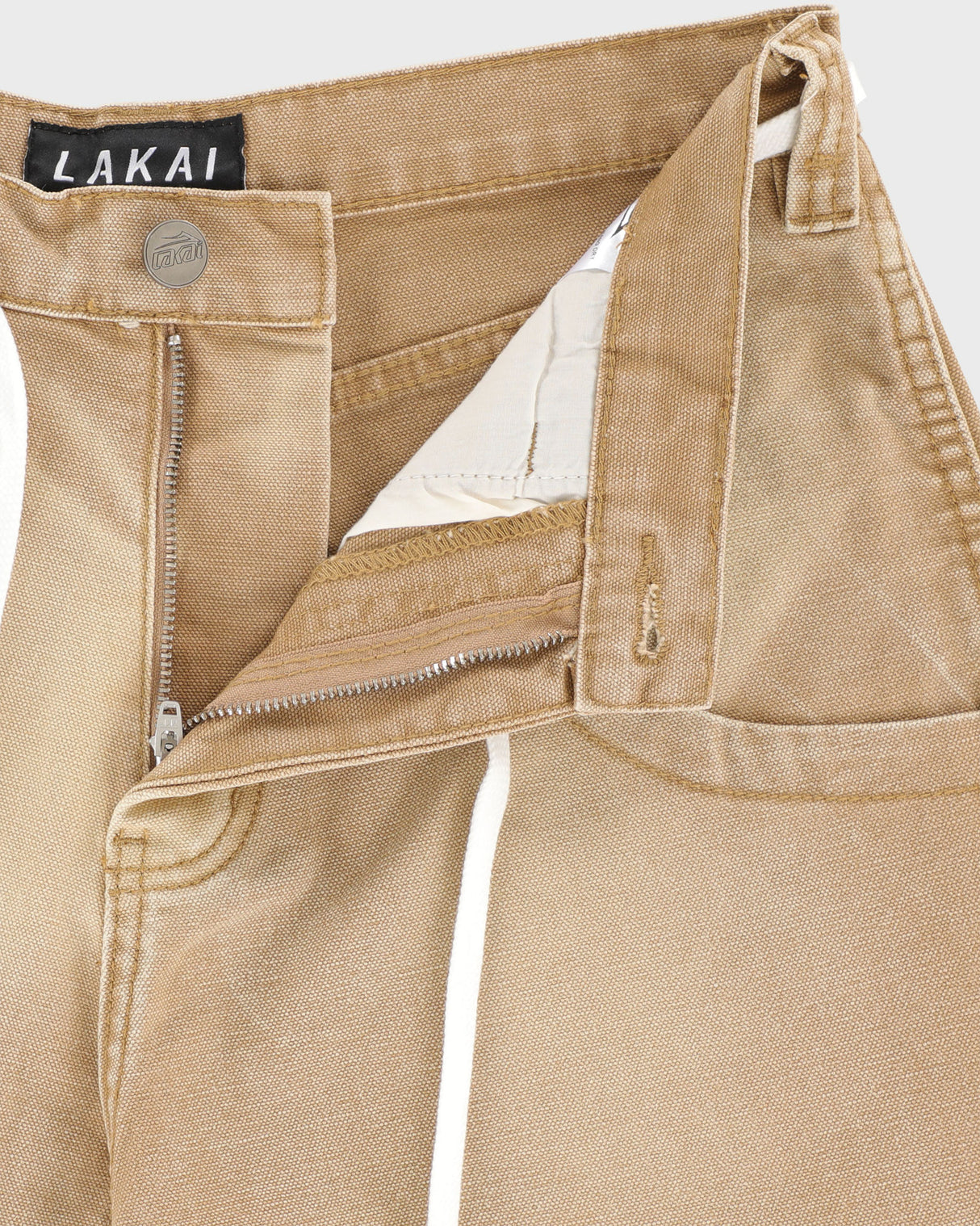 Faded Wide Leg Carpenter Pant - Khaki