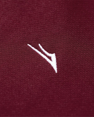 Two Tone Zip Up Hoodie - Red Dahlia / Pirate Black