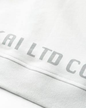 Polka Zip Up Hoodie - White