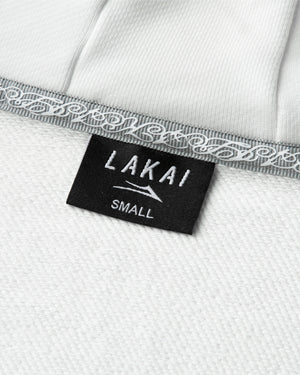 Polka Zip Up Hoodie - White