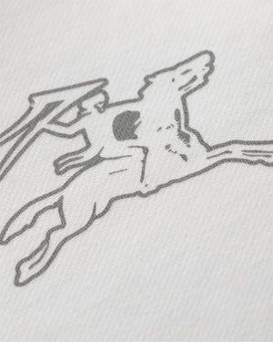 Polka Zip Up Hoodie - White