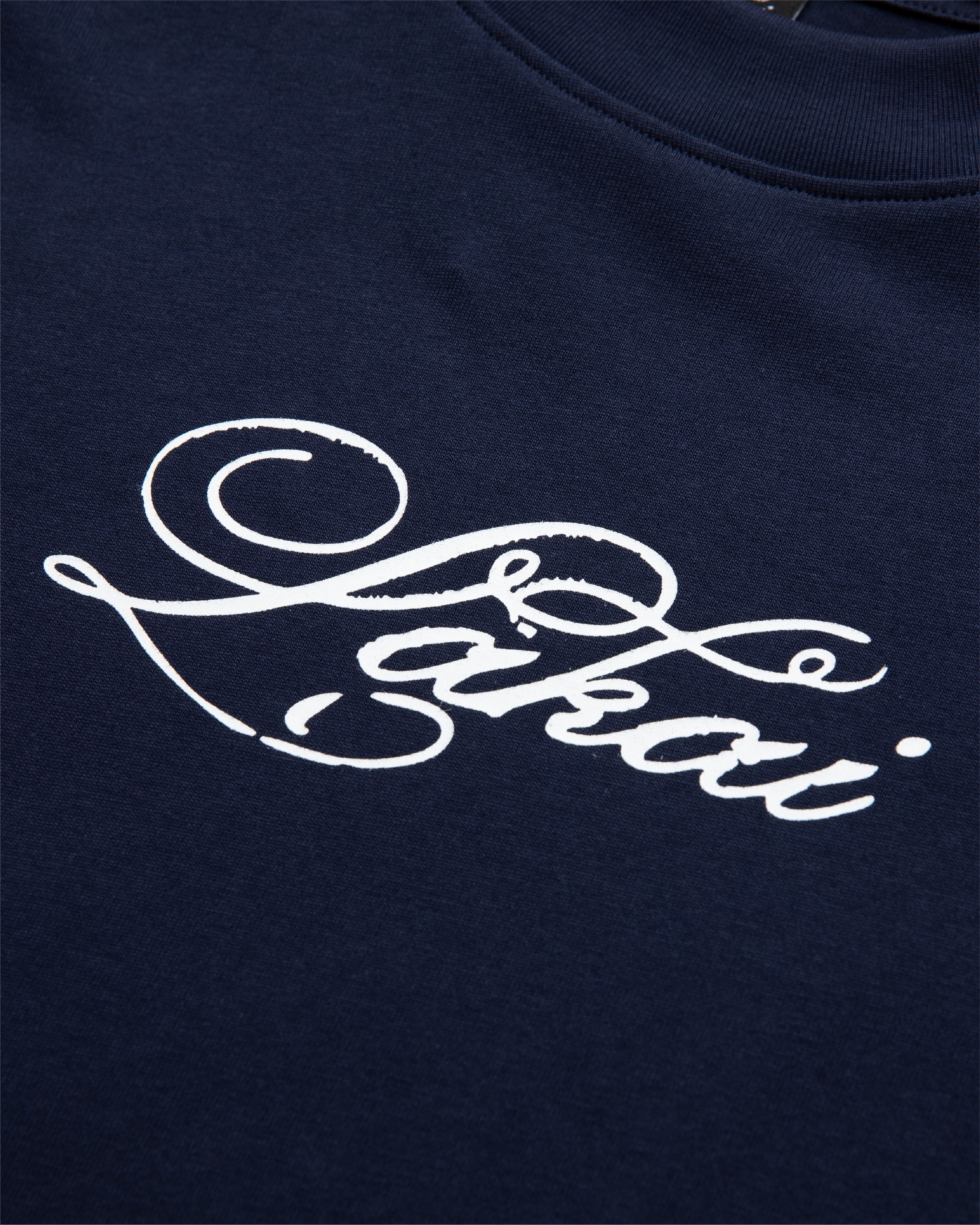 Oversized Signature Tee - Navy Blue