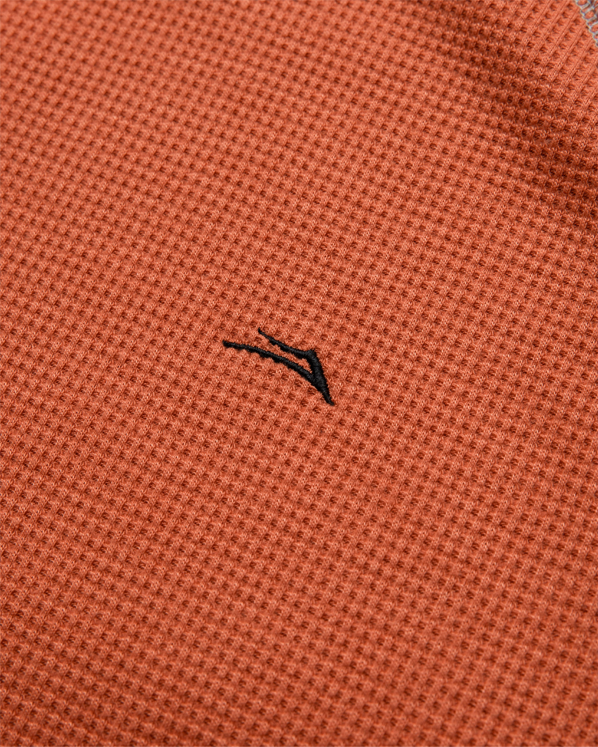Longsleeve Raglan Waffle Shirt - Burnt Orange