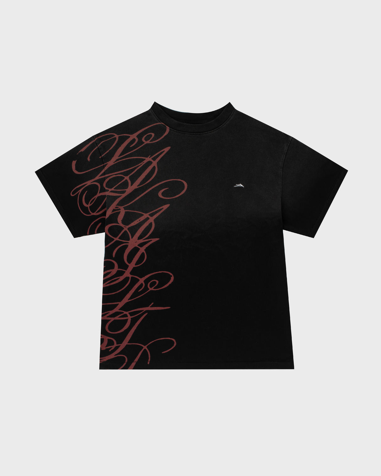 Boxy Tee Signature Print - Vintage Black