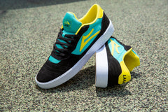 Cambridge - Black/Teal Suede
