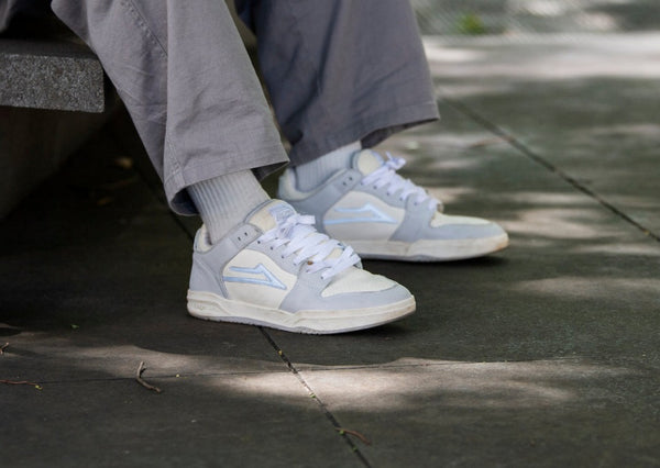 Telford Low - Light Grey Leather
