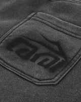 Double Waisted Sunfaded Sweatpants - Black