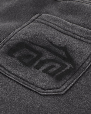 Double Waisted Sunfaded Sweatpants - Black