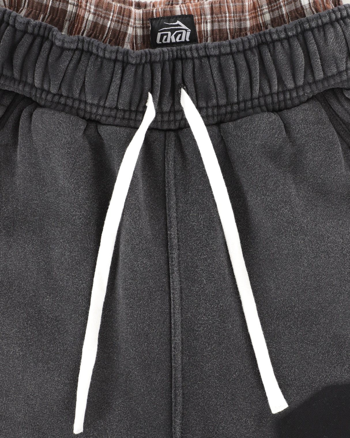 Double Waisted Sunfaded Sweatpants - Black