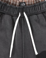 Double Waisted Sunfaded Sweatpants - Black