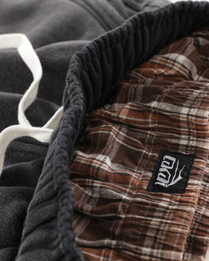 Double Waisted Sunfaded Sweatpants - Black