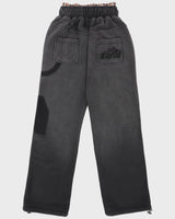 Double Waisted Sunfaded Sweatpants - Black