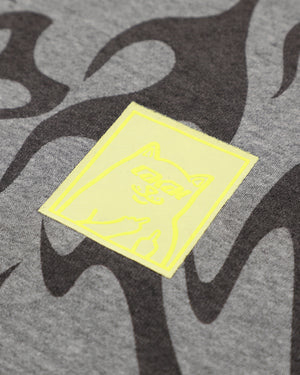 LAKAI X RIPNDIP Black Flame Zipper Hoodie - Grey