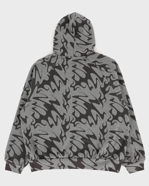 LAKAI X RIPNDIP Black Flame Zipper Hoodie - Grey