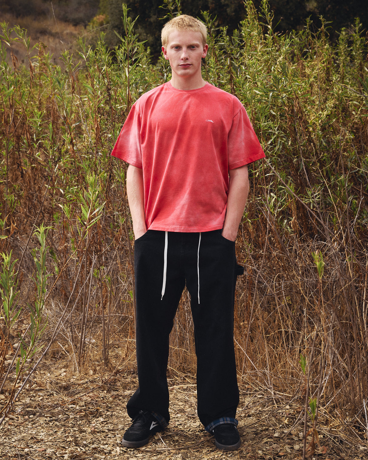 Sunfaded Cropped Boxy Tee - Red