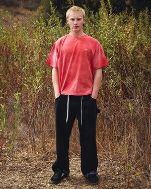 Sunfaded Cropped Boxy Tee - Red