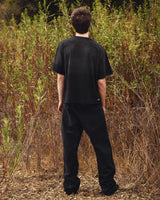Sunfaded Cropped Boxy Tee - Black