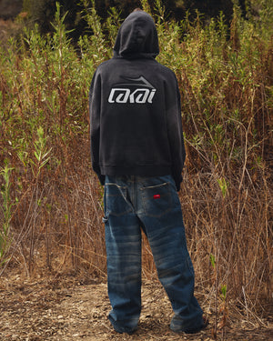 Vintage Washed Wide Leg Denims - Blue