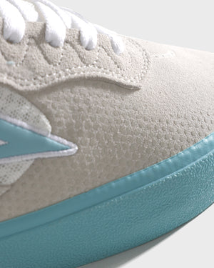 Essex - Elite White Suede Aqua