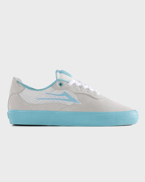 Essex - Elite White Suede Aqua