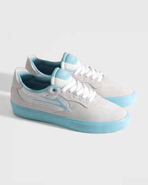 Essex - Elite White Suede Aqua