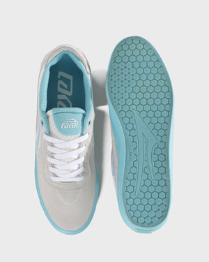 Essex - Elite White Suede Aqua