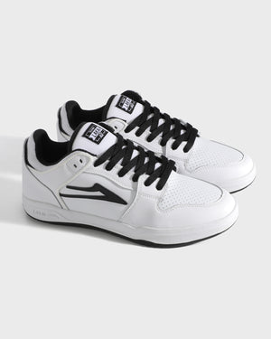 Telford Low  -  White/Black Leather