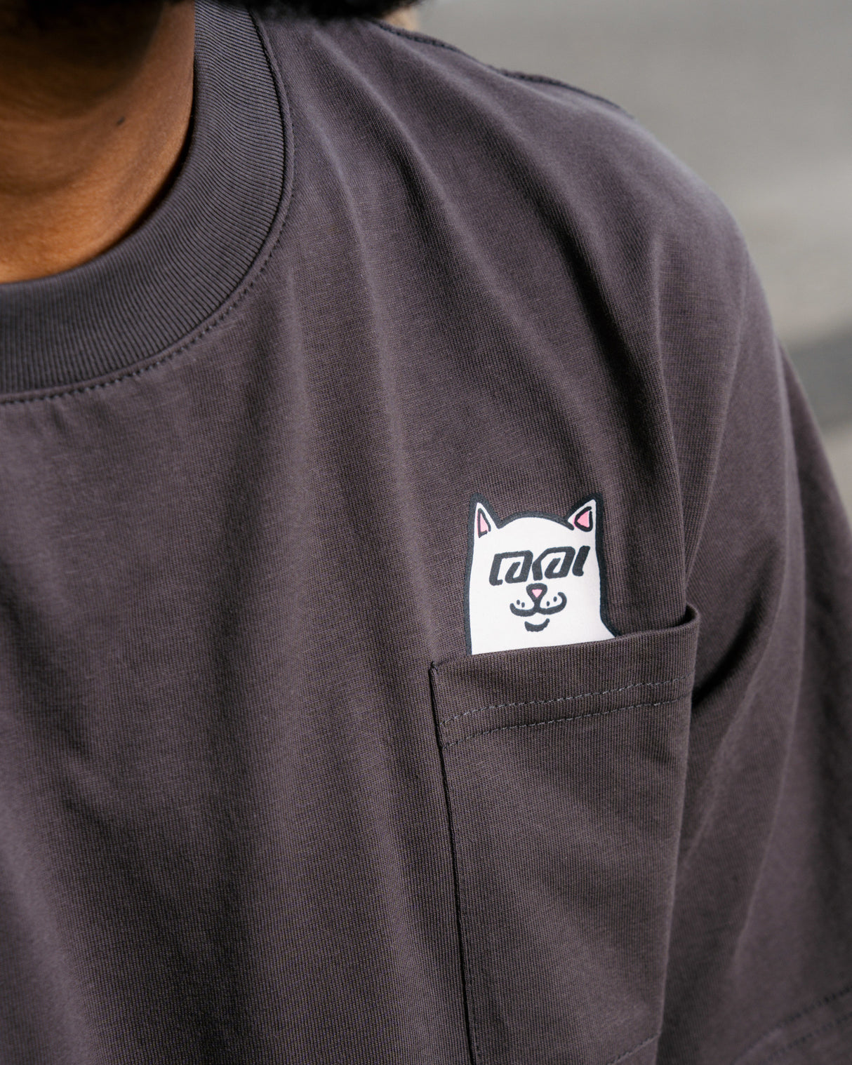 LAKAI X RIPNDIP Lord Nerm Pocket SS Tee - Dark Grey