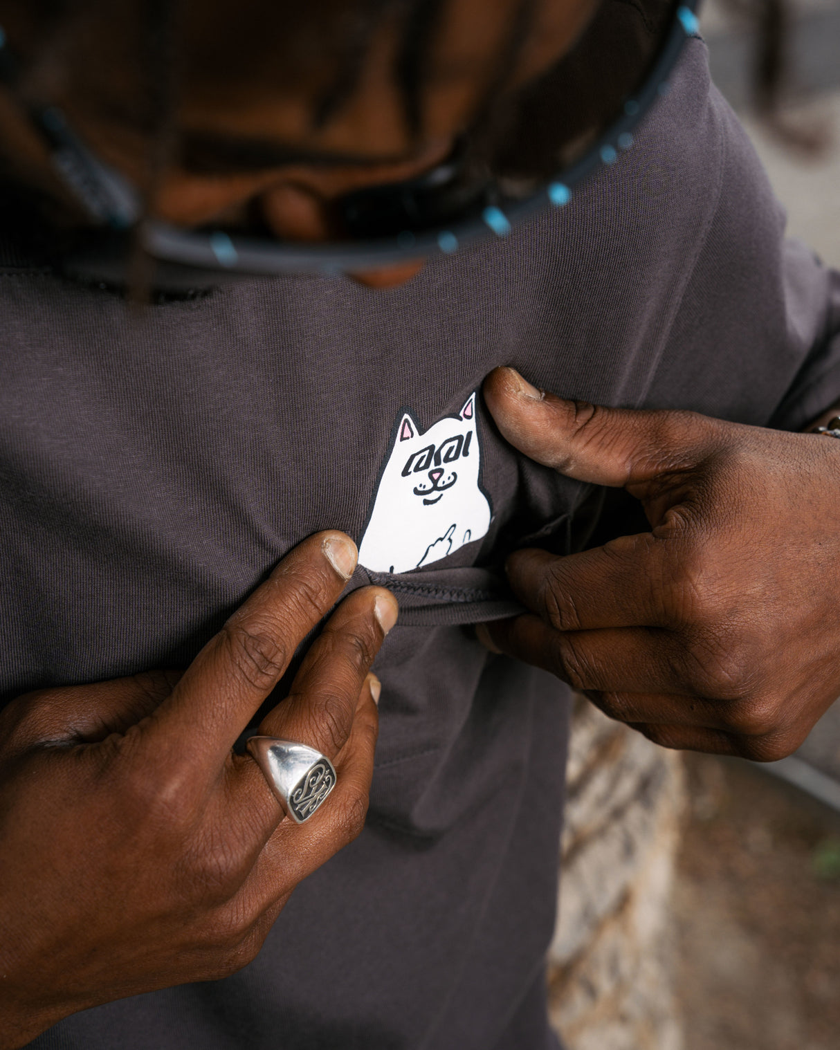 LAKAI X RIPNDIP Lord Nerm Pocket SS Tee - Dark Grey