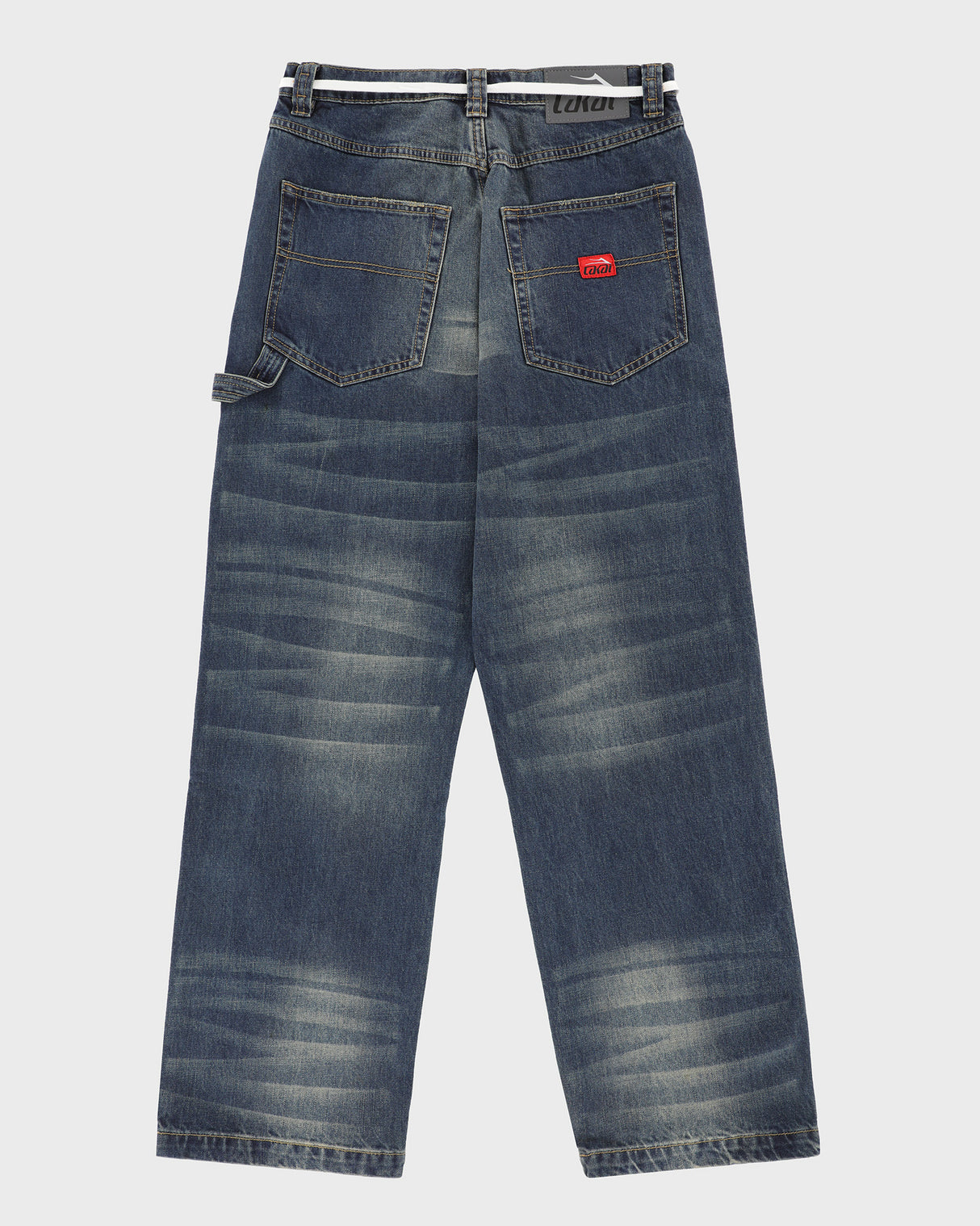 Vintage Washed Wide Leg Denims - Blue