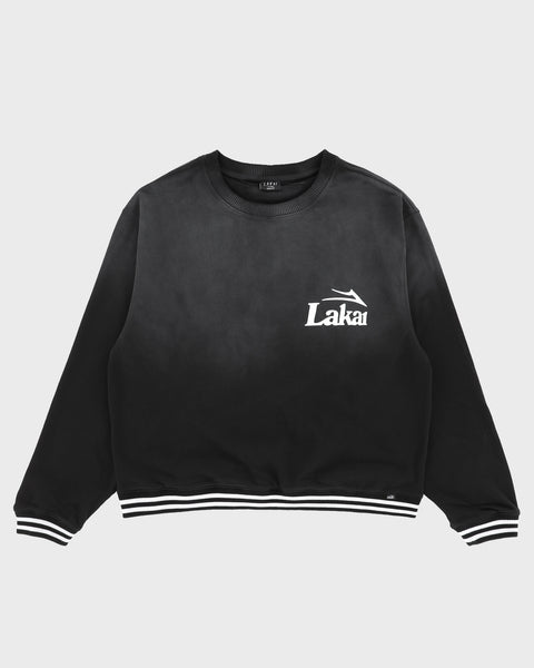 Classic Oversized Sunfaded Crewneck - Black