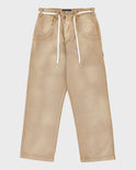 Faded Wide Leg Carpenter Pant - Khaki