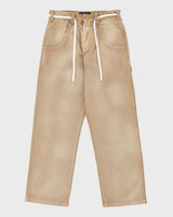 Faded Wide Leg Carpenter Pant - Khaki