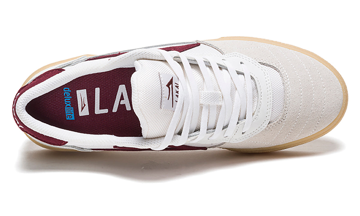 Lakai cambridge white best sale burgundy