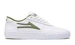 Manchester - White/Olive Leather
