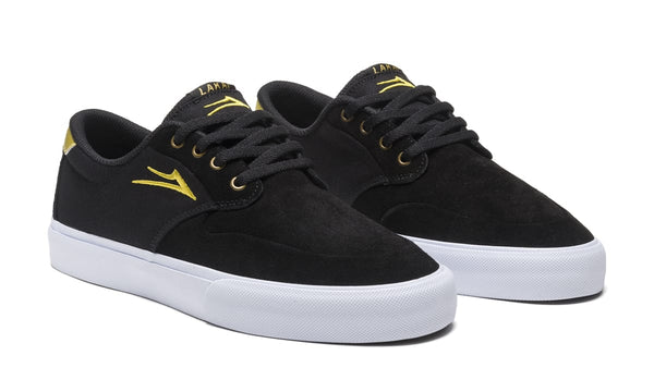 Riley 3 - Black/Gold Suede